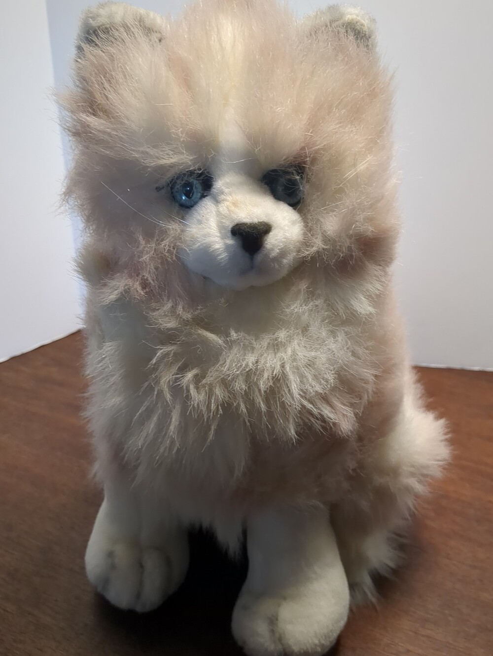 Russ Yomiko Collection by Russ Stuffed Persian Cat Kitten Blue Eyes Sitting 12"